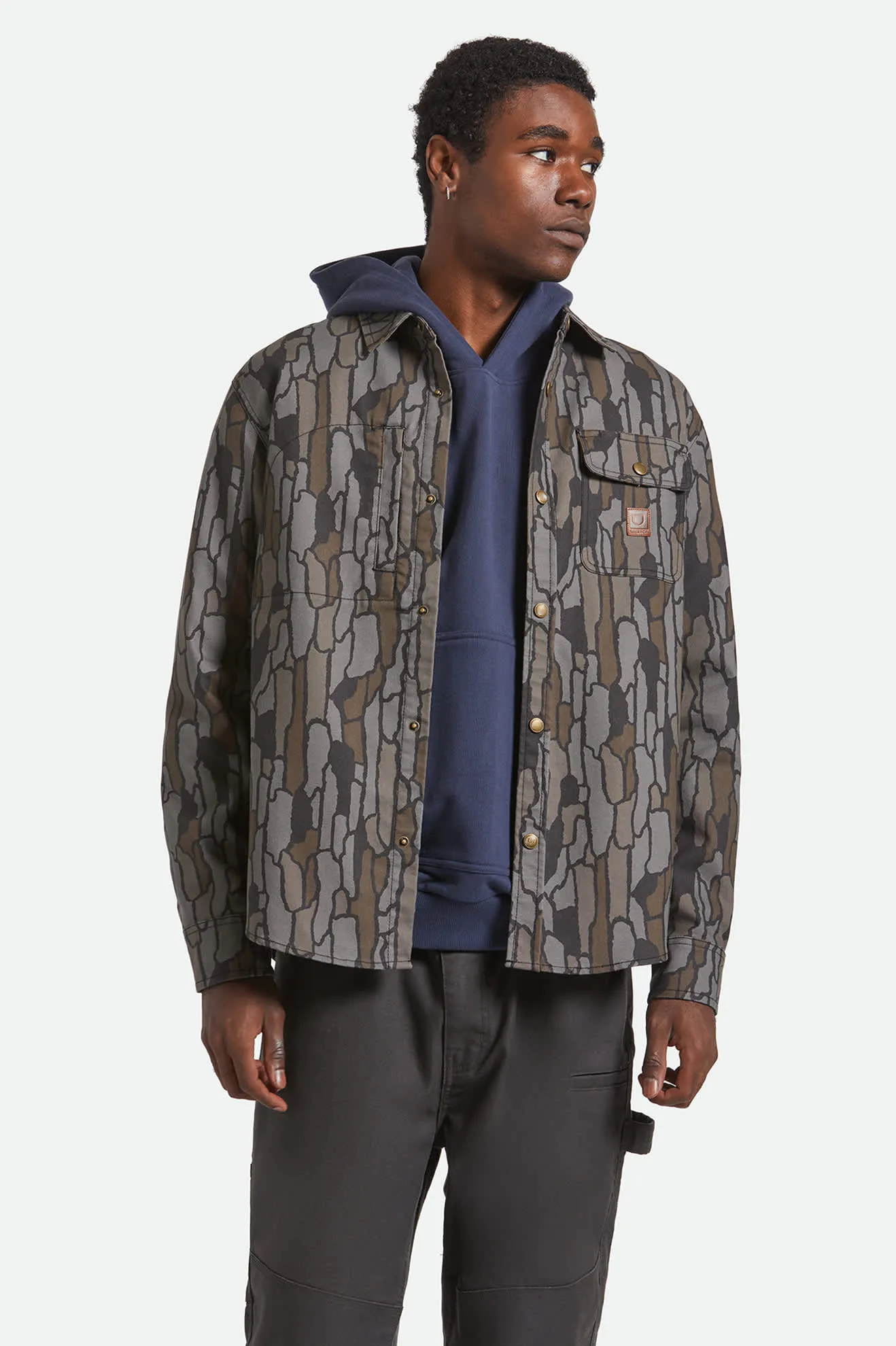 Builders Stretch L/S Overshirt - Bark Camo sold by Brixton product image thumbnail 2