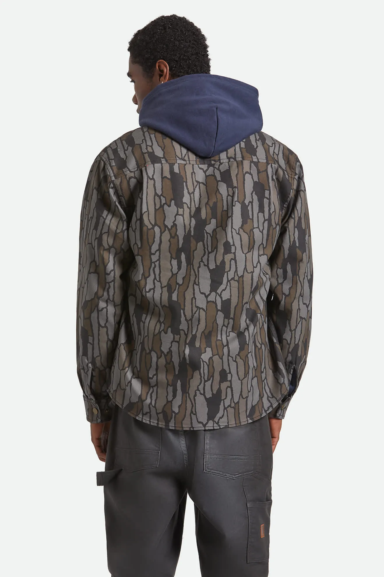 Builders Stretch L/S Overshirt - Bark Camo sold by Brixton product image thumbnail 4