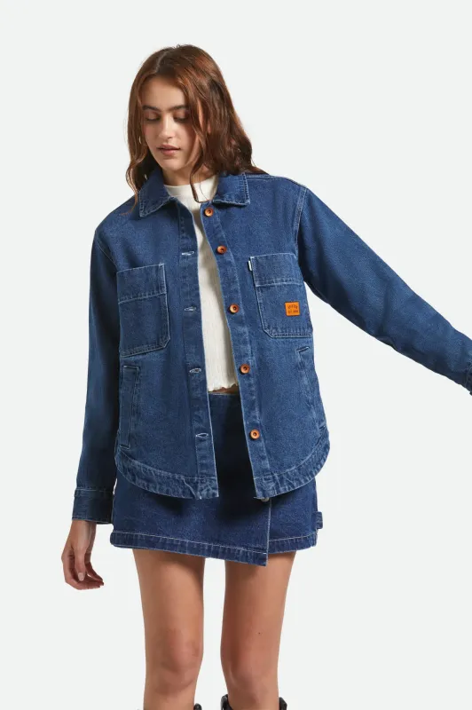 Durham Shirt Jacket - Rinse Denim made by Brixton