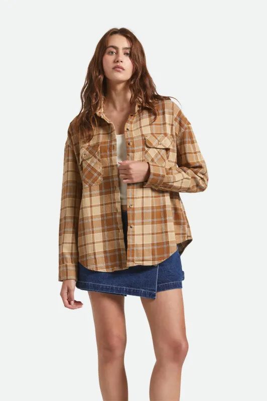 Bowery Vintage L/S Overshirt - Washed Copper sold by Brixton
