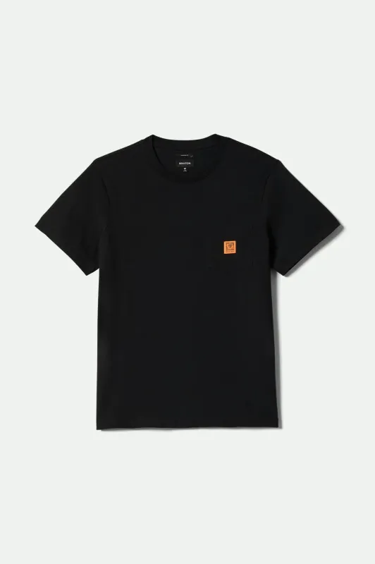 Union Heavyweight S/S Boxy Pocket T-Shirt - Black sold by Brixton