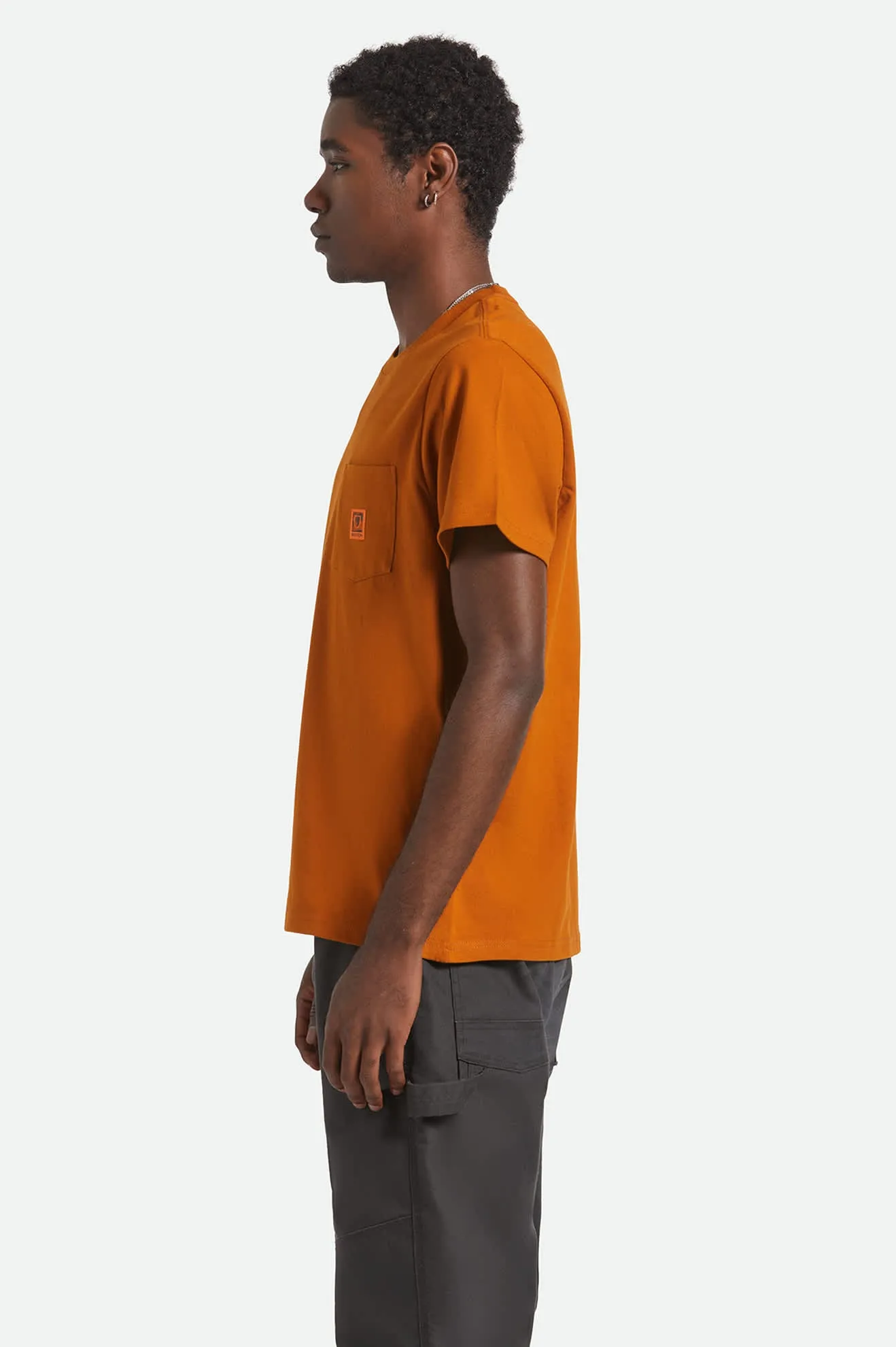 Union Heavyweight S/S Boxy Pocket T-Shirt - Rustic Caramel sold by Brixton product image thumbnail 3