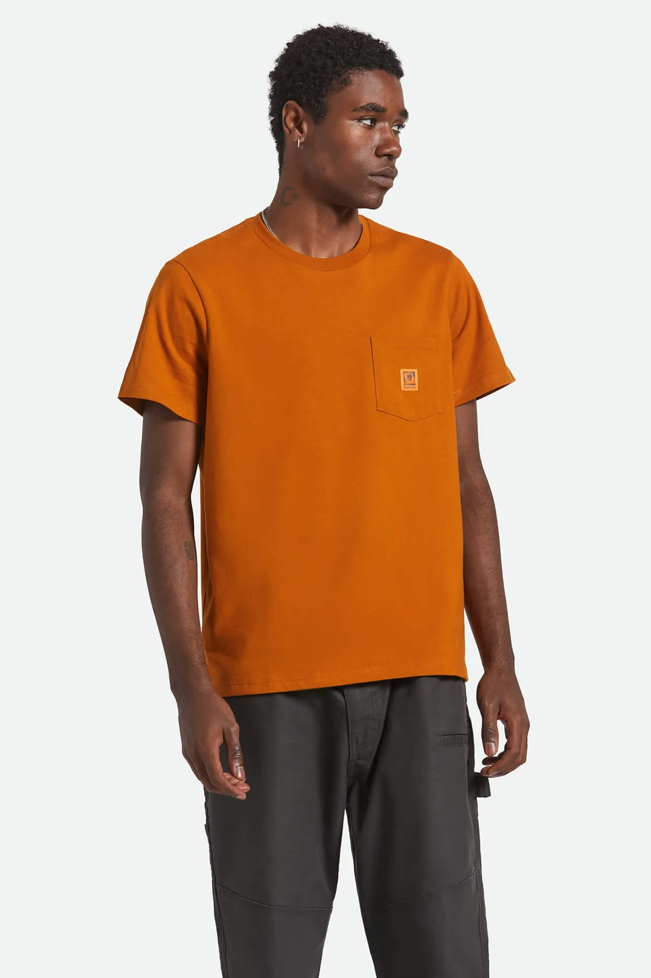 Union Heavyweight S/S Boxy Pocket T-Shirt - Rustic Caramel sold by Brixton product image thumbnail 2