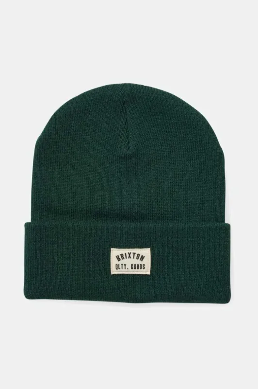 Woodburn Watch Cap Beanie - Emerald sold by Brixton