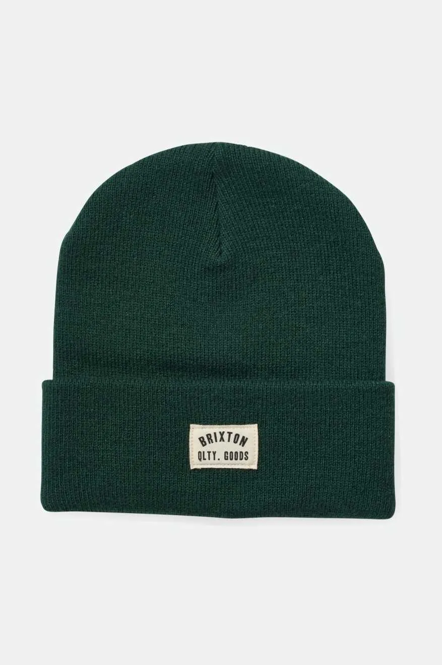 Woodburn Watch Cap Beanie - Emerald sold by Brixton