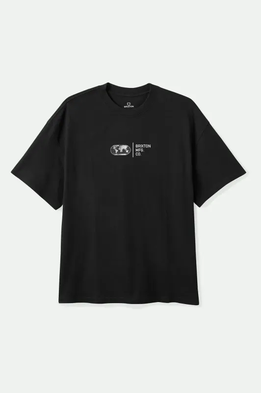 Union Heavyweight Relaxed T-Shirt - Black Classic Wash sold by Brixton