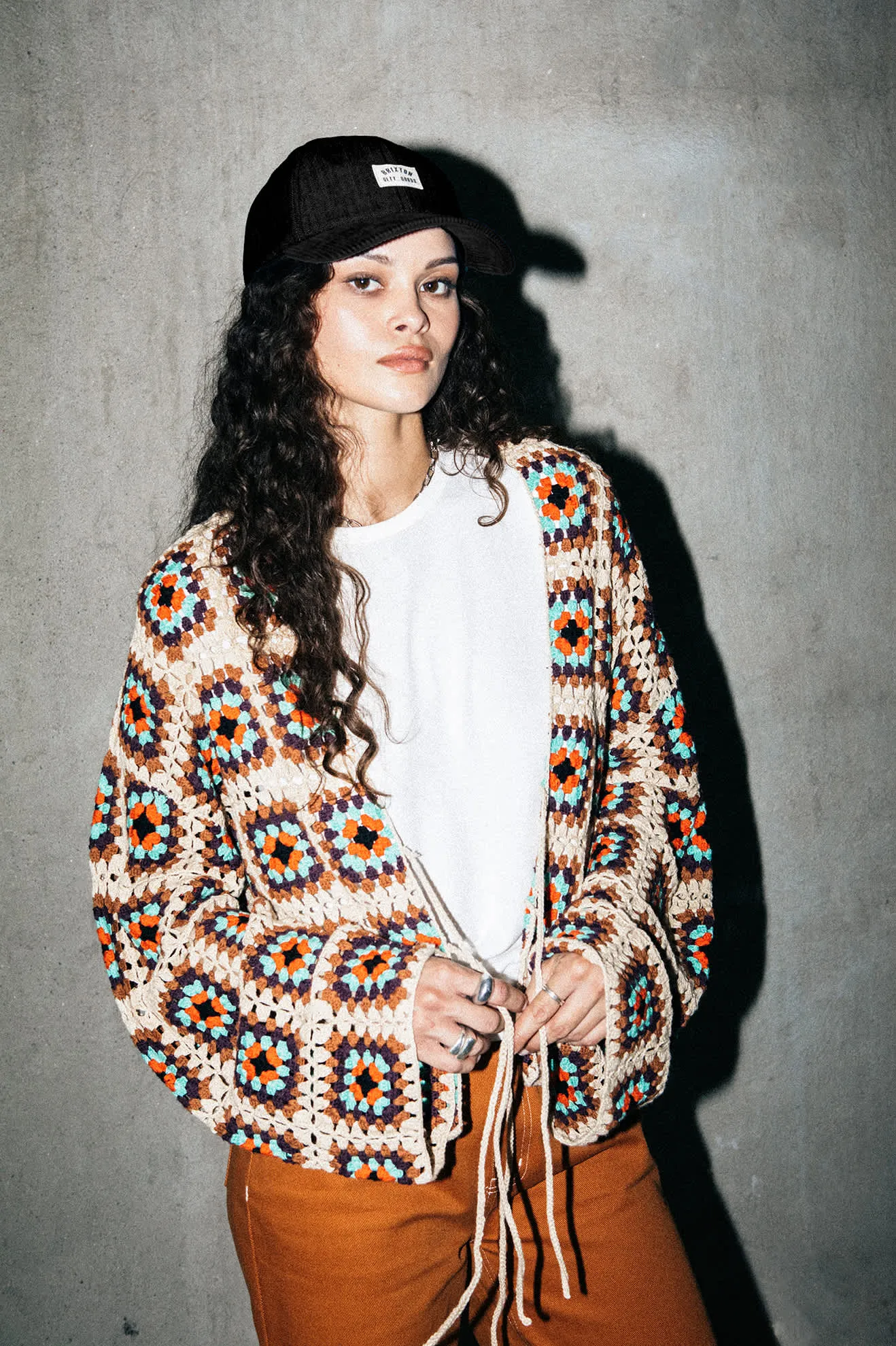 Crochet Knit Kimono - Multi Color sold by Brixton product image thumbnail 5