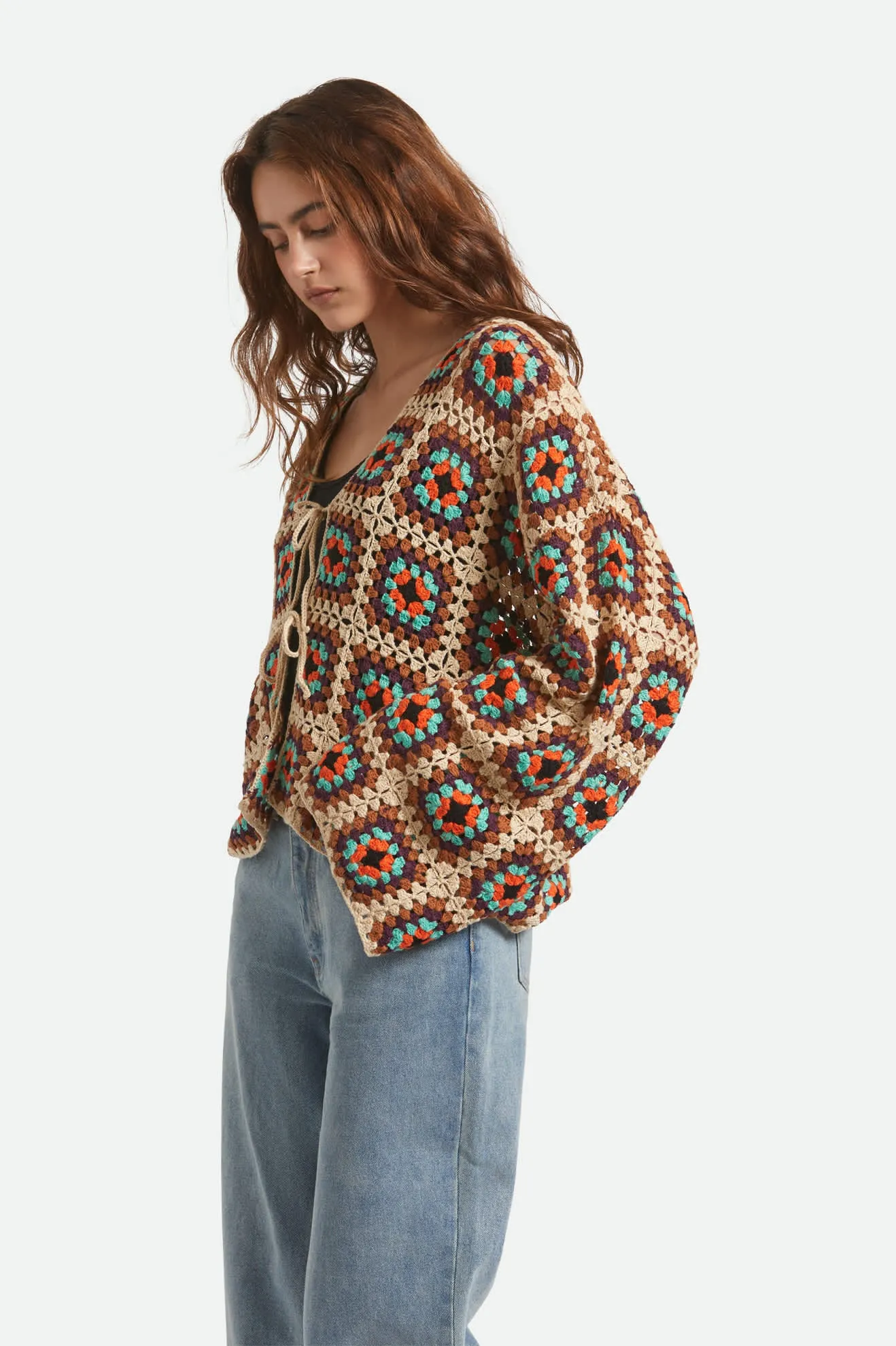 Crochet Knit Kimono - Multi Color sold by Brixton product image thumbnail 3