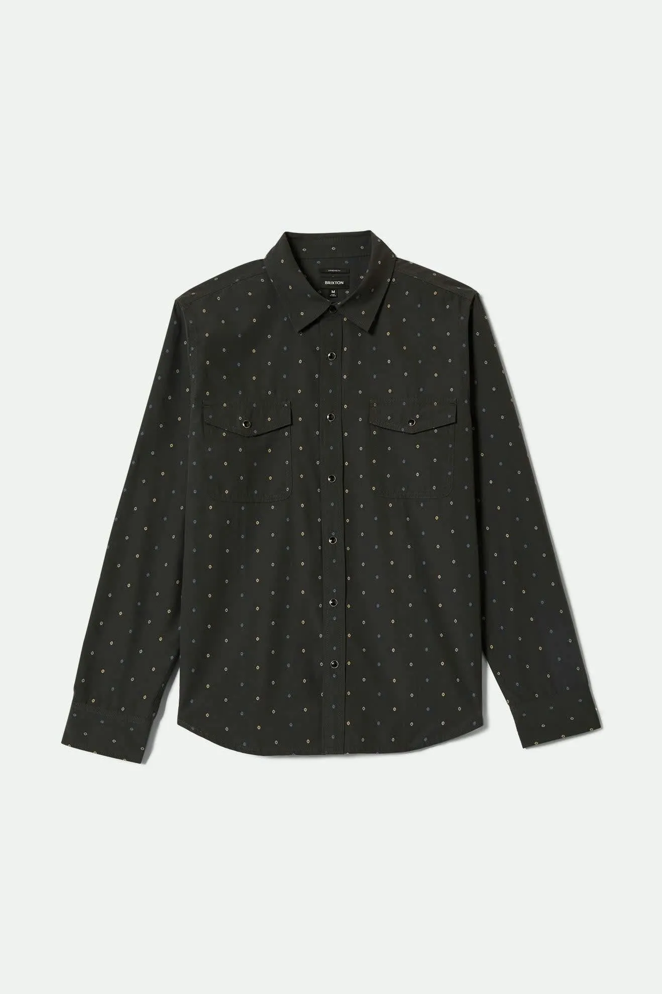 Wayne Western L/S Shirt - Asphalt Black sold by Brixton