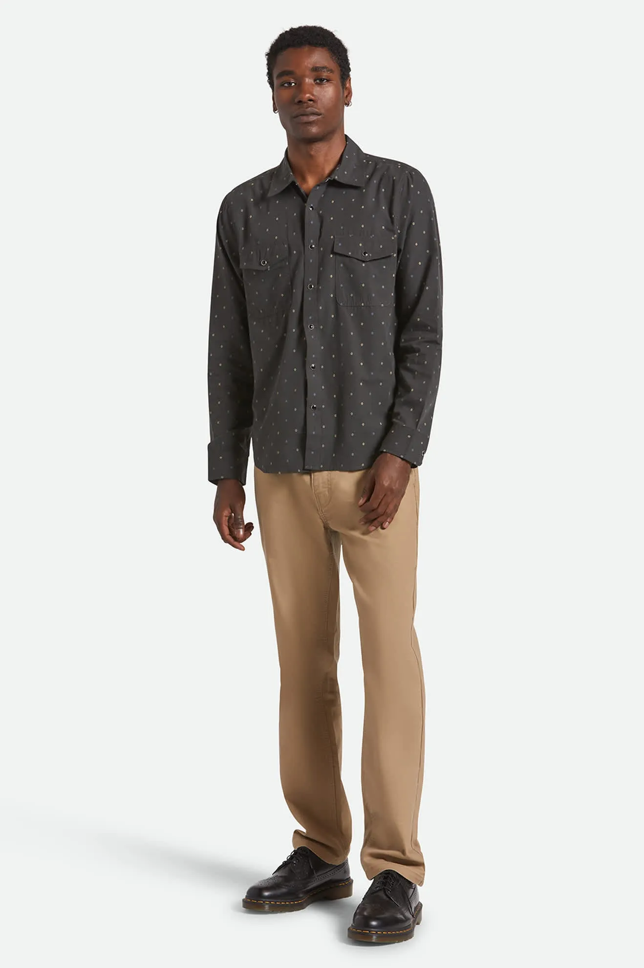 Wayne Western L/S Shirt - Asphalt Black sold by Brixton product image thumbnail 5