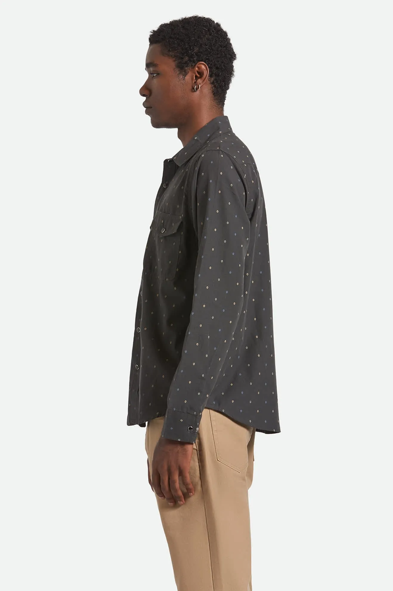 Wayne Western L/S Shirt - Asphalt Black sold by Brixton product image thumbnail 3