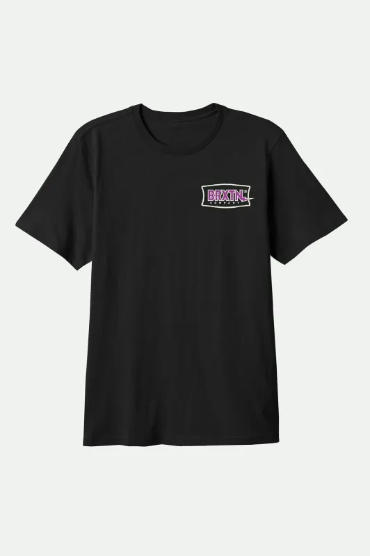 Lightning S/S Standard T-Shirt - Black sold by Brixton