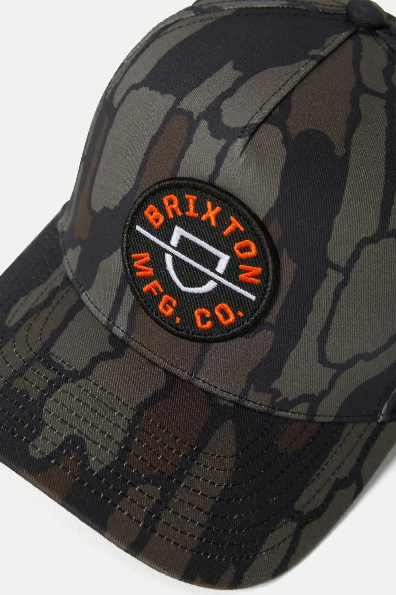 Crest Netplus Snapback - Bark Camo sold by Brixton product image thumbnail 3