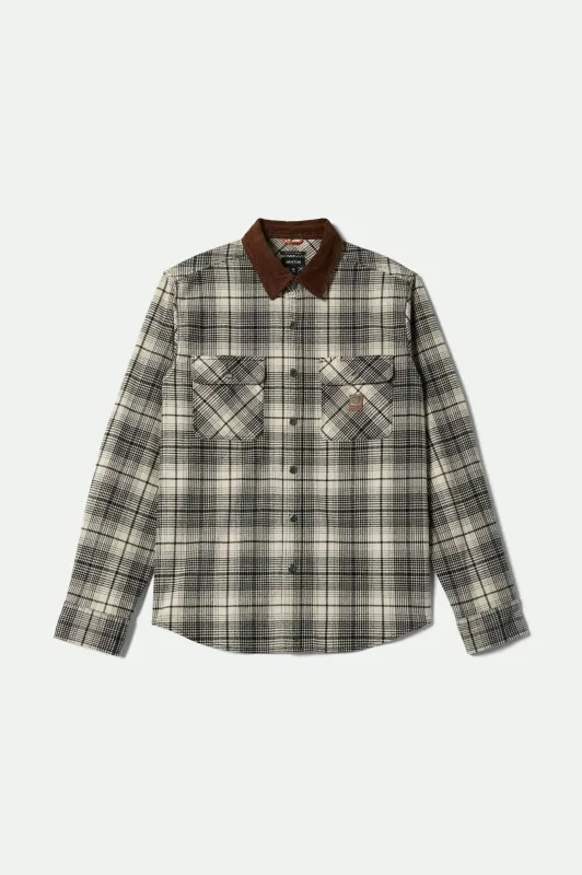 Builders Bowery Performance Flannel - Off White/Black sold by Brixton