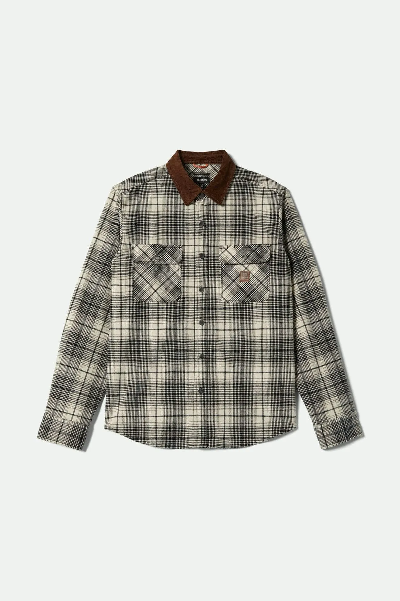 Builders Bowery Performance Flannel - Off White/Black sold by Brixton