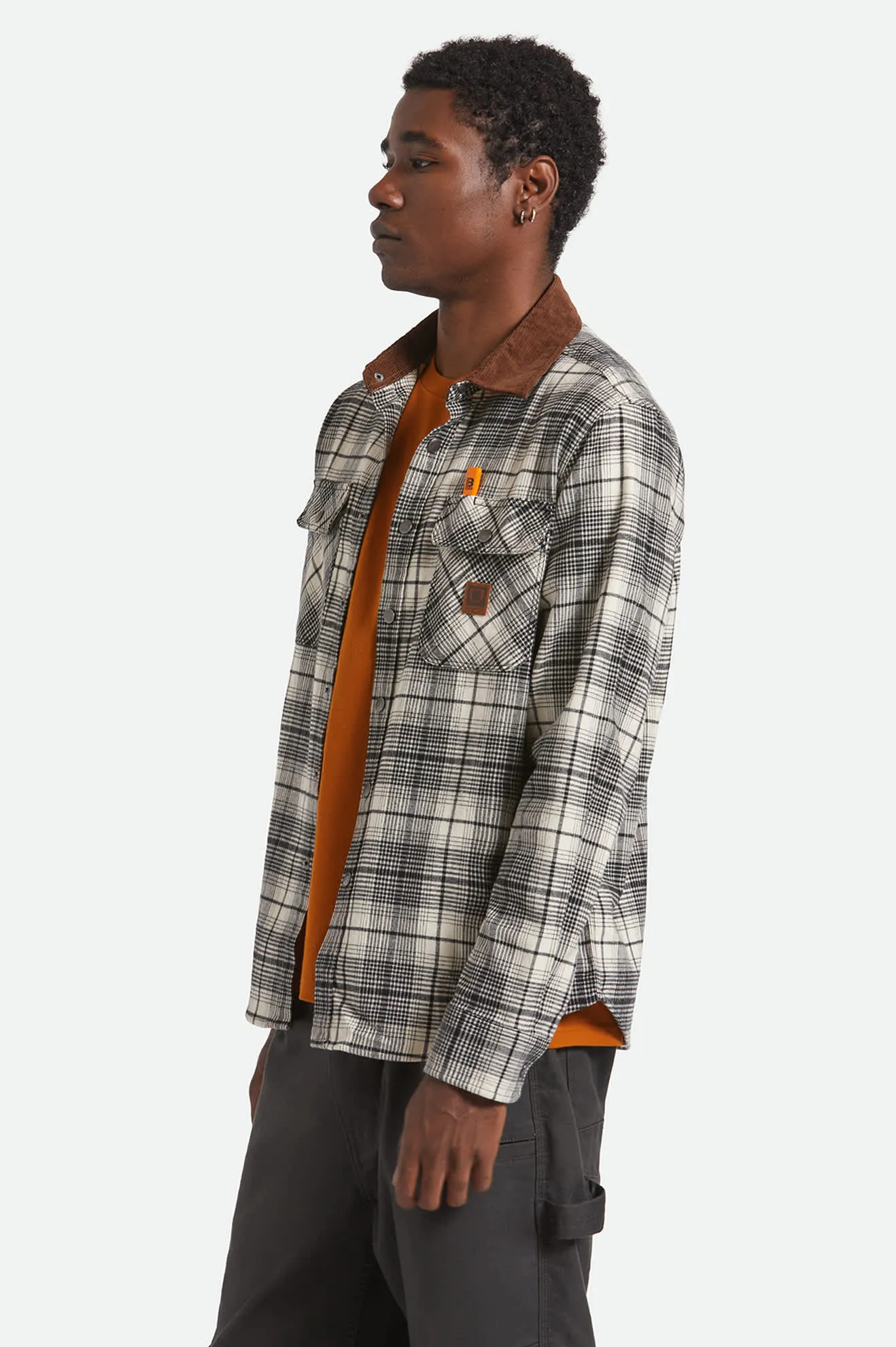 Builders Bowery Performance Flannel - Off White/Black sold by Brixton product image thumbnail 3