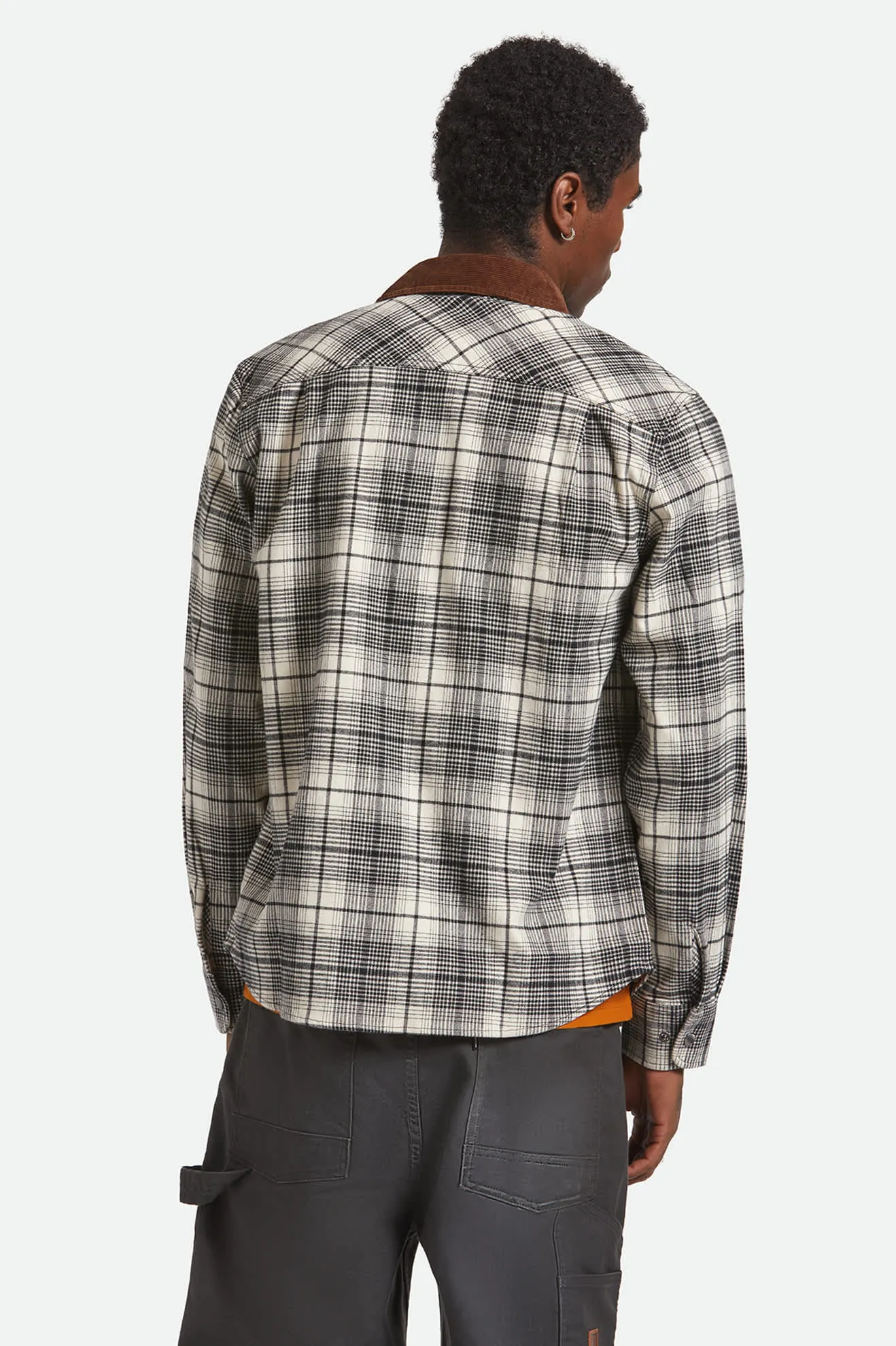 Builders Bowery Performance Flannel - Off White/Black sold by Brixton product image thumbnail 4
