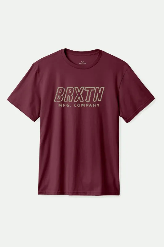 Telford S/S T-Shirt - Port Worn Wash sold by Brixton