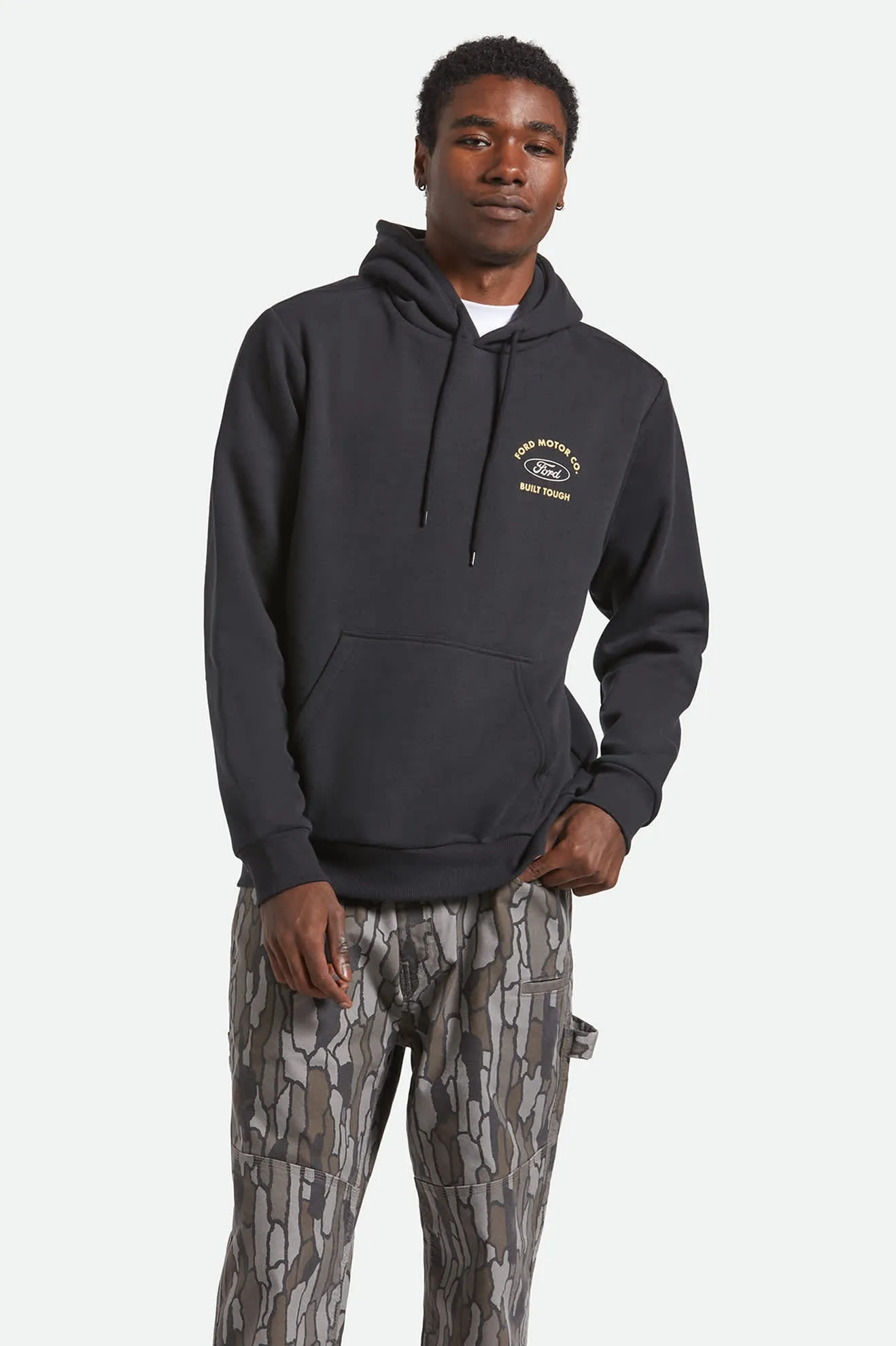 Ford Built Tough Fleece Hoodie - Burnt Rubber sold by Brixton product image thumbnail 2