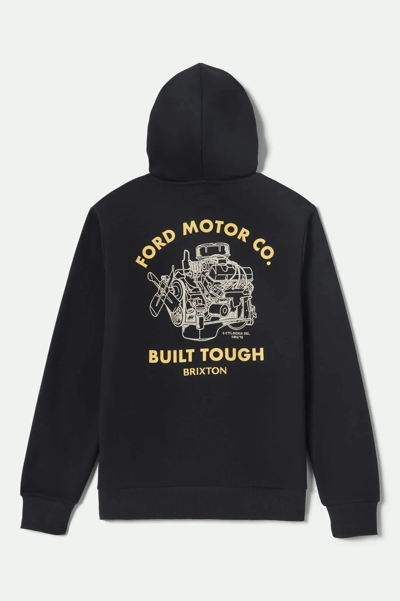 Ford Built Tough Fleece Hoodie - Burnt Rubber sold by Brixton product image thumbnail 5
