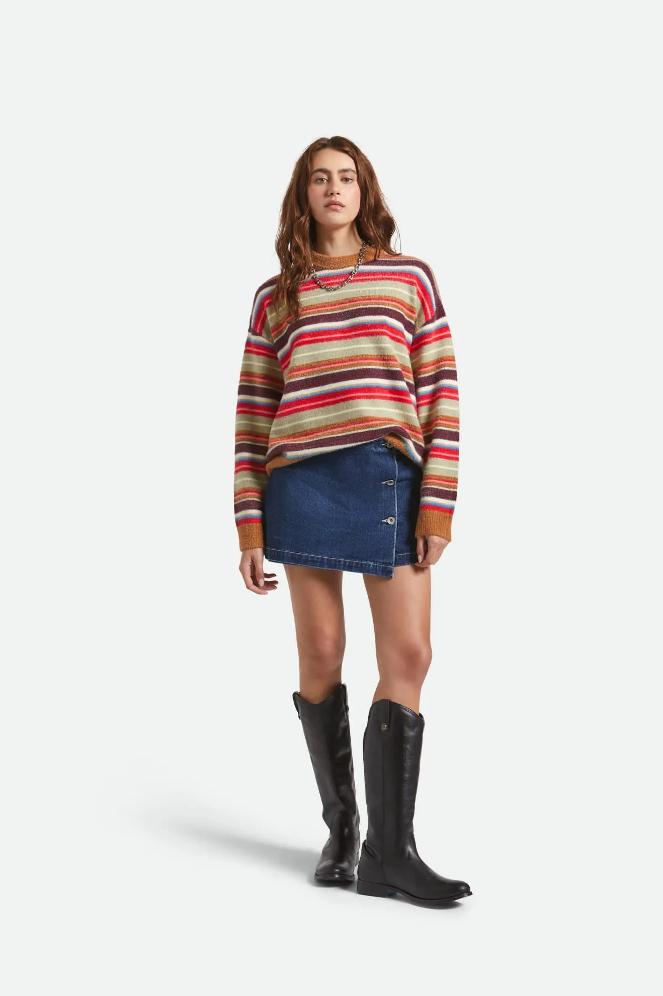 Cozy Crew Sweater - Multi Stripe sold by Brixton product image thumbnail 3