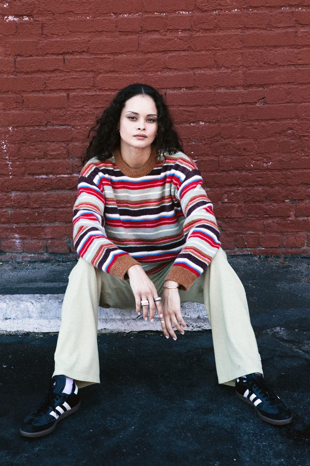 Cozy Crew Sweater - Multi Stripe sold by Brixton product image thumbnail 4