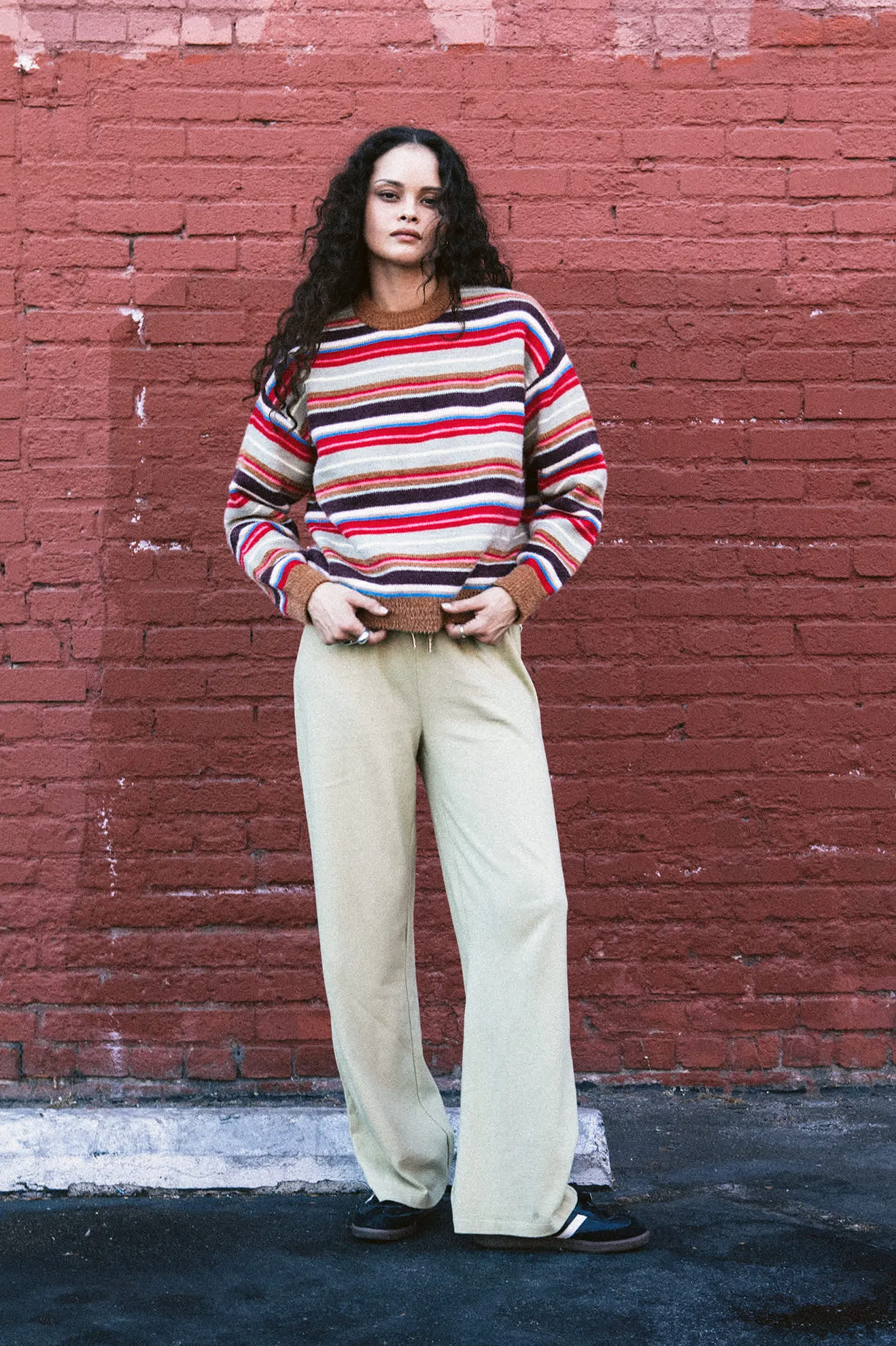 Cozy Crew Sweater - Multi Stripe sold by Brixton product image thumbnail 5