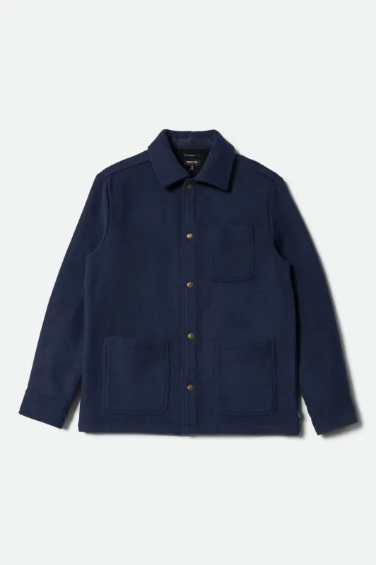New West Chore Coat - Mood Indigo sold by Brixton