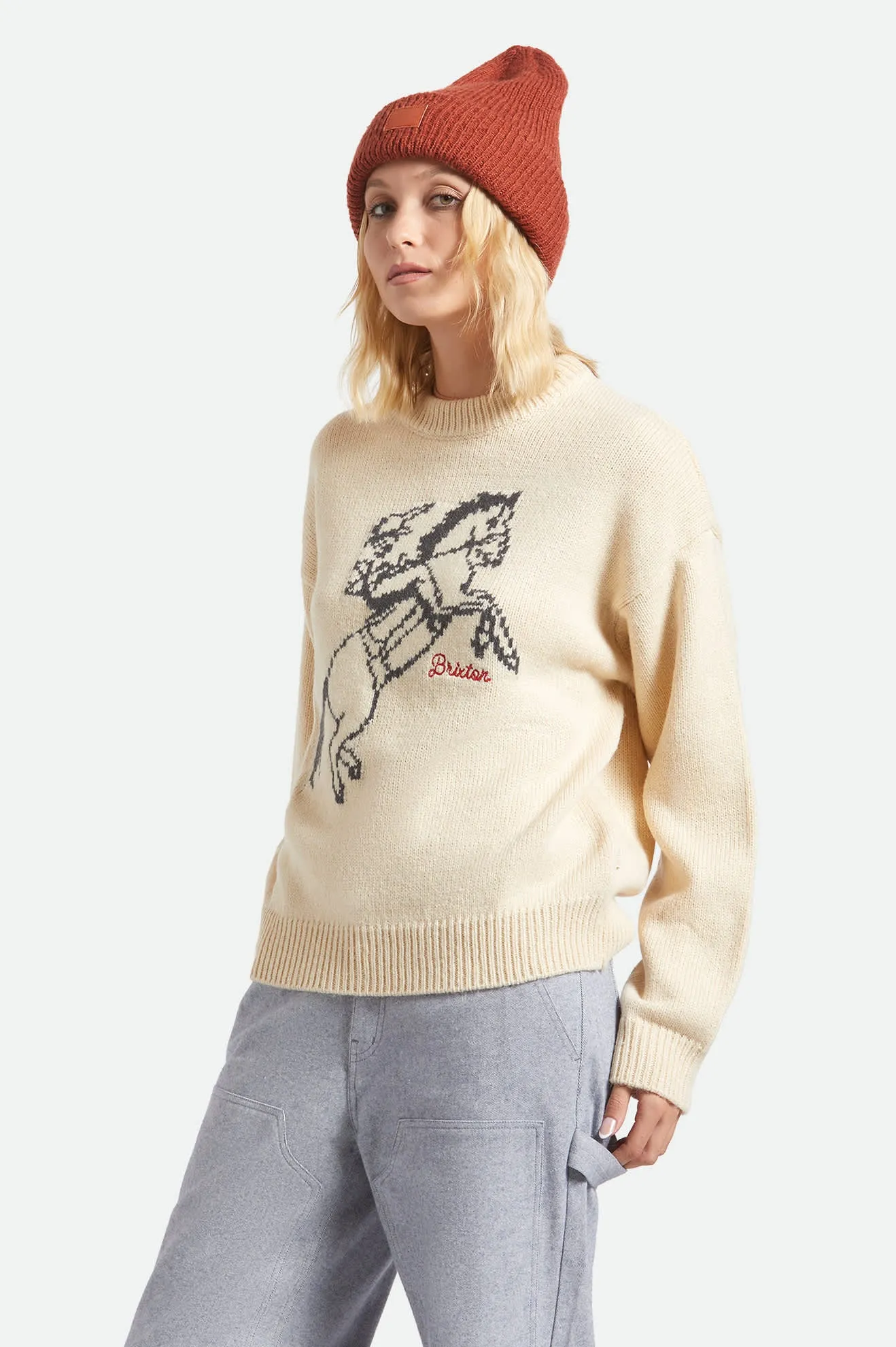 Woodburn Women's Tall Brushed Beanie - Terracotta sold by Brixton product image thumbnail 3