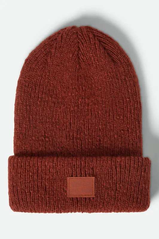 Woodburn Women's Tall Brushed Beanie - Terracotta sold by Brixton
