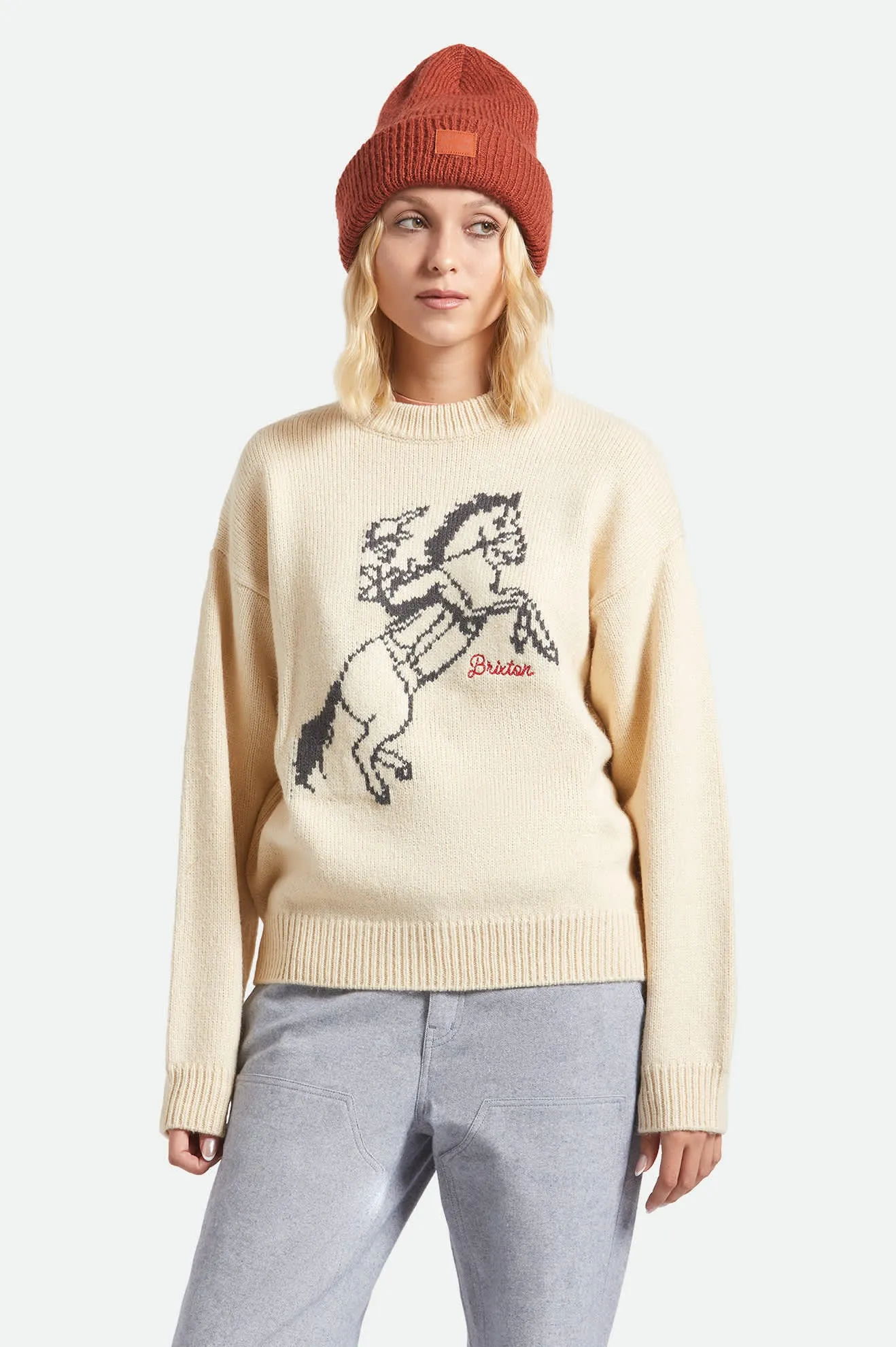 Woodburn Women's Tall Brushed Beanie - Terracotta sold by Brixton product image thumbnail 2