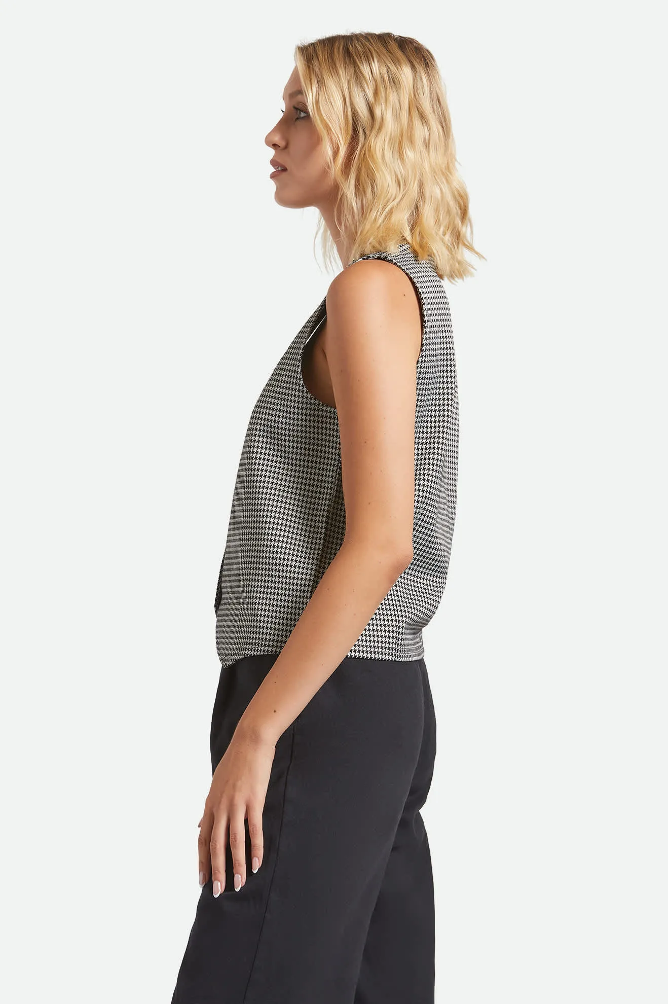 Houndstooth Leisure Vest - Winter White/Black sold by Brixton product image thumbnail 3