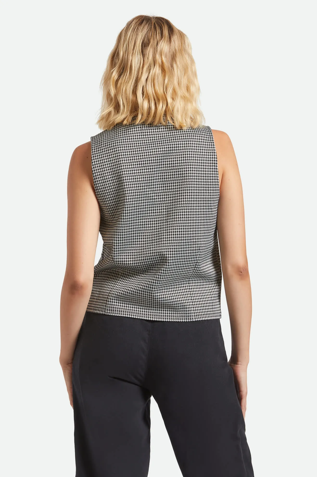Houndstooth Leisure Vest - Winter White/Black sold by Brixton product image thumbnail 4