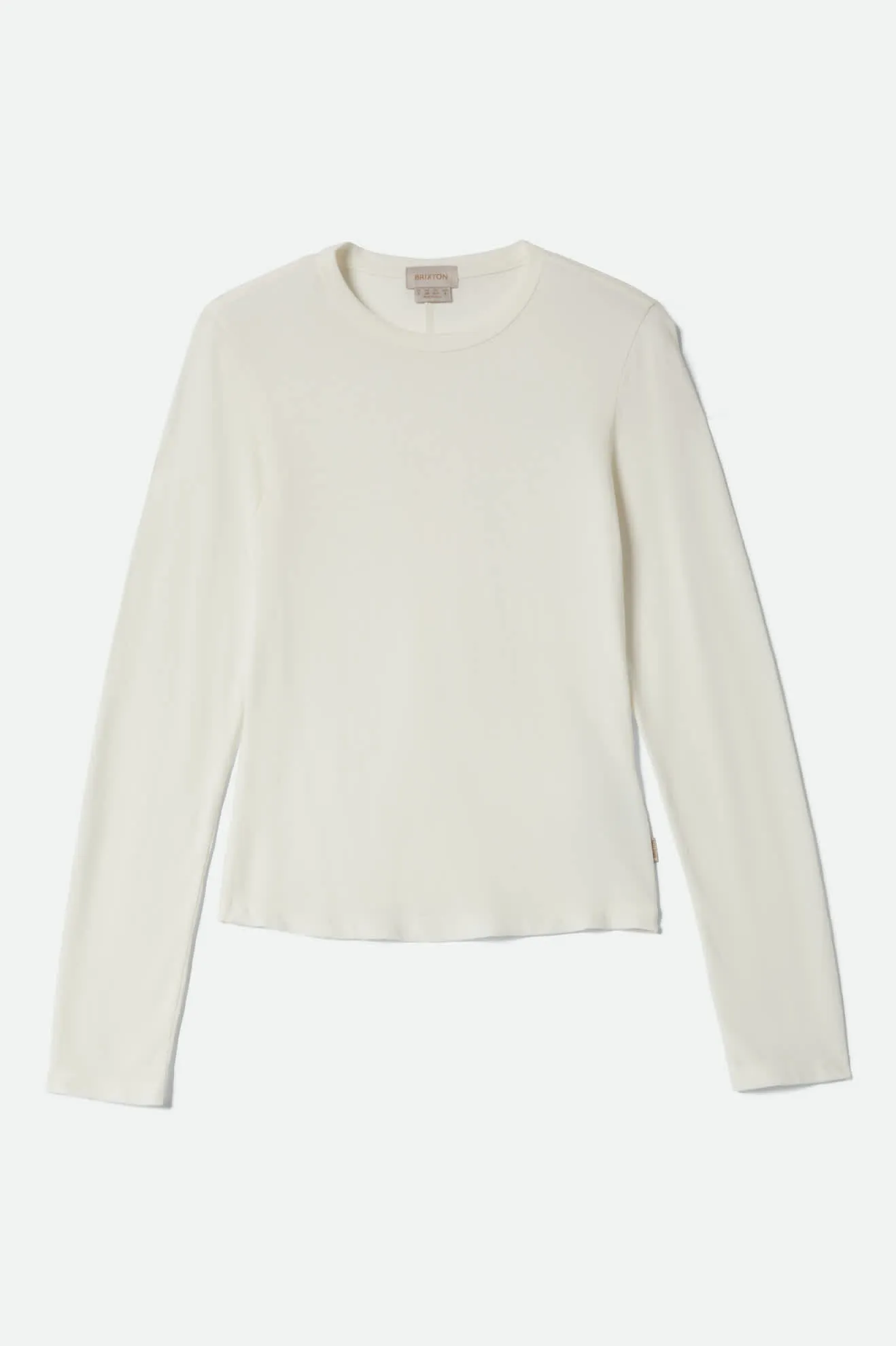 Carefree Organic Garment Dye Slim Long Sleeve T-Shirt - Off White sold by Brixton product image thumbnail 2