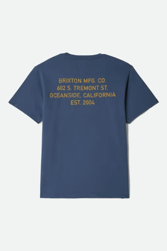 Gage S/S T-Shirt - Bering Sea Worn Wash sold by Brixton