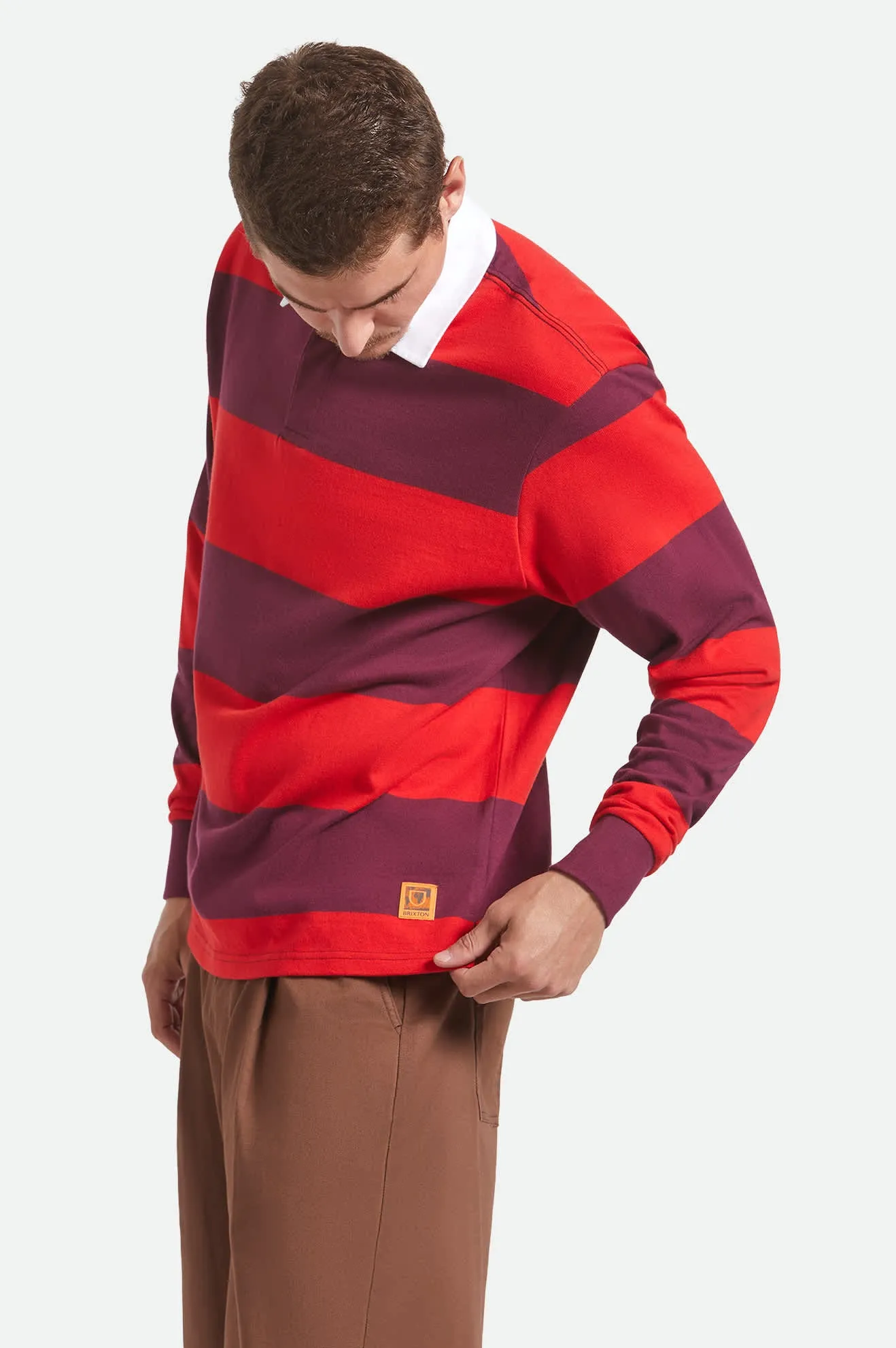 Union Heavyweight Rugby Polo - Adrenaline Rush/Port sold by Brixton product image thumbnail 3