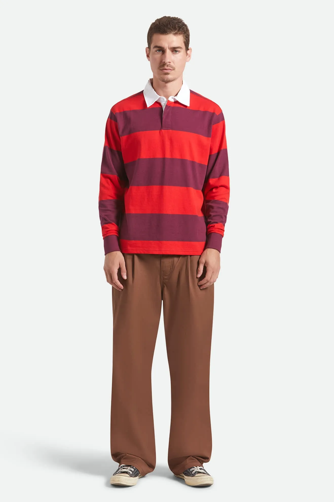 Union Heavyweight Rugby Polo - Adrenaline Rush/Port sold by Brixton product image thumbnail 5
