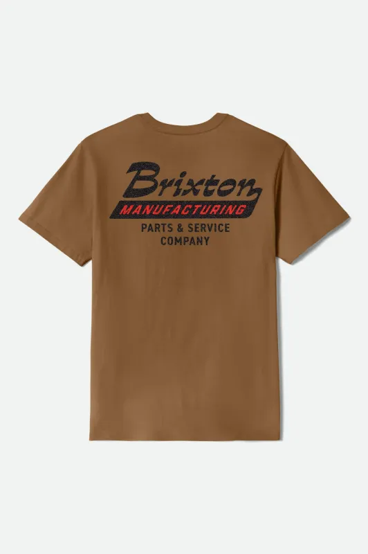 Township Short Sleeve Tailored T-Shirt - Washed Copper sold by Brixton