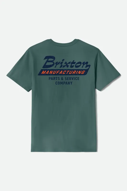 Township Short Sleeve Tailored T-Shirt - Night Sage sold by Brixton