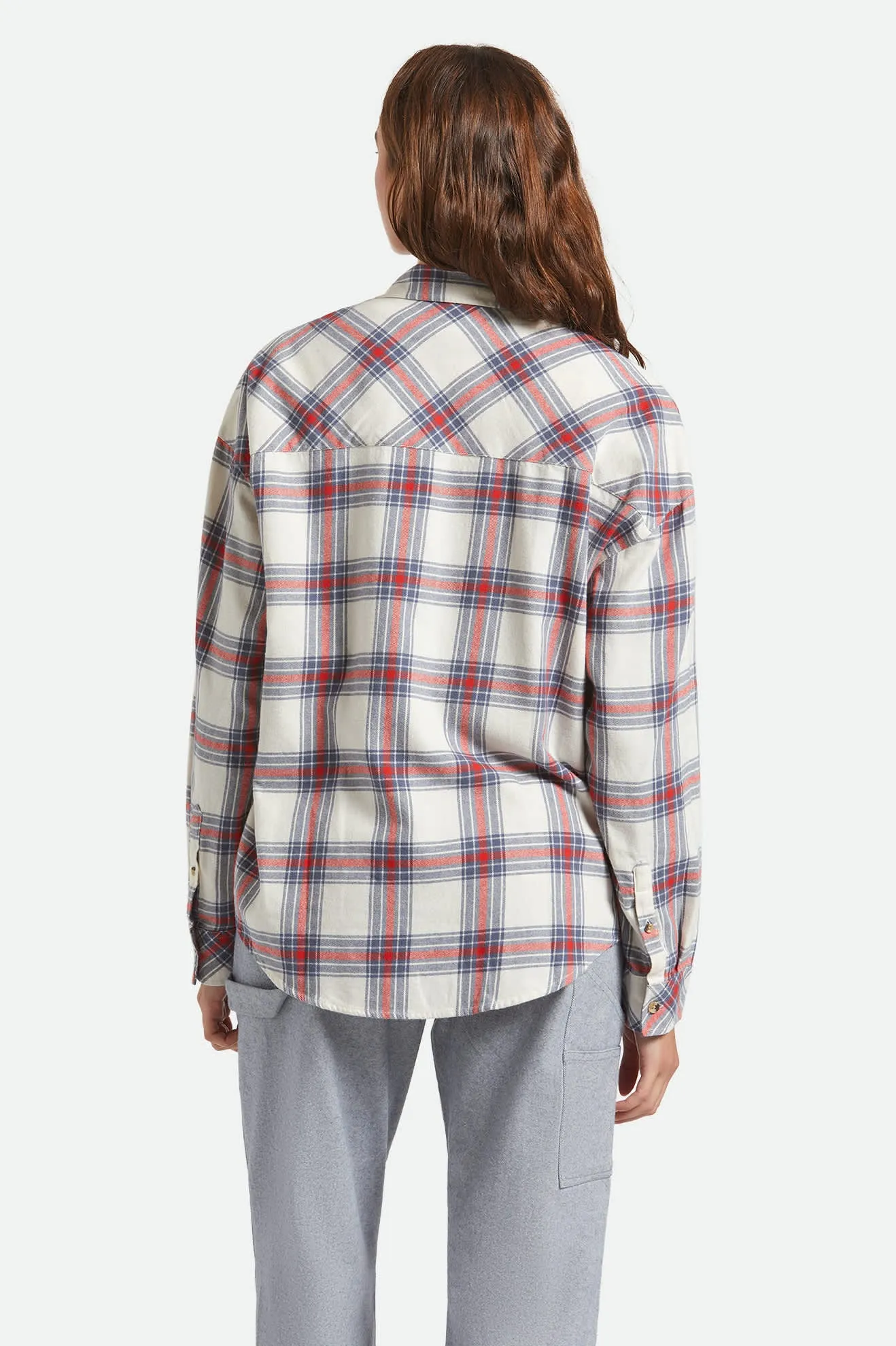 Bowery Vintage Overshirt - Off White/Berring Sea/Red sold by Brixton product image thumbnail 4