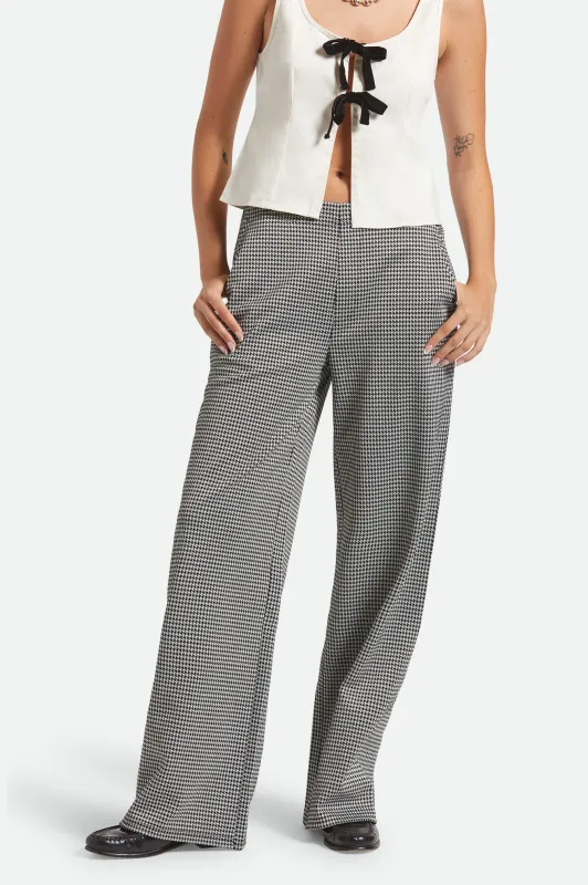Houndstooth Leisure Trouser - Winter White/Black sold by Brixton