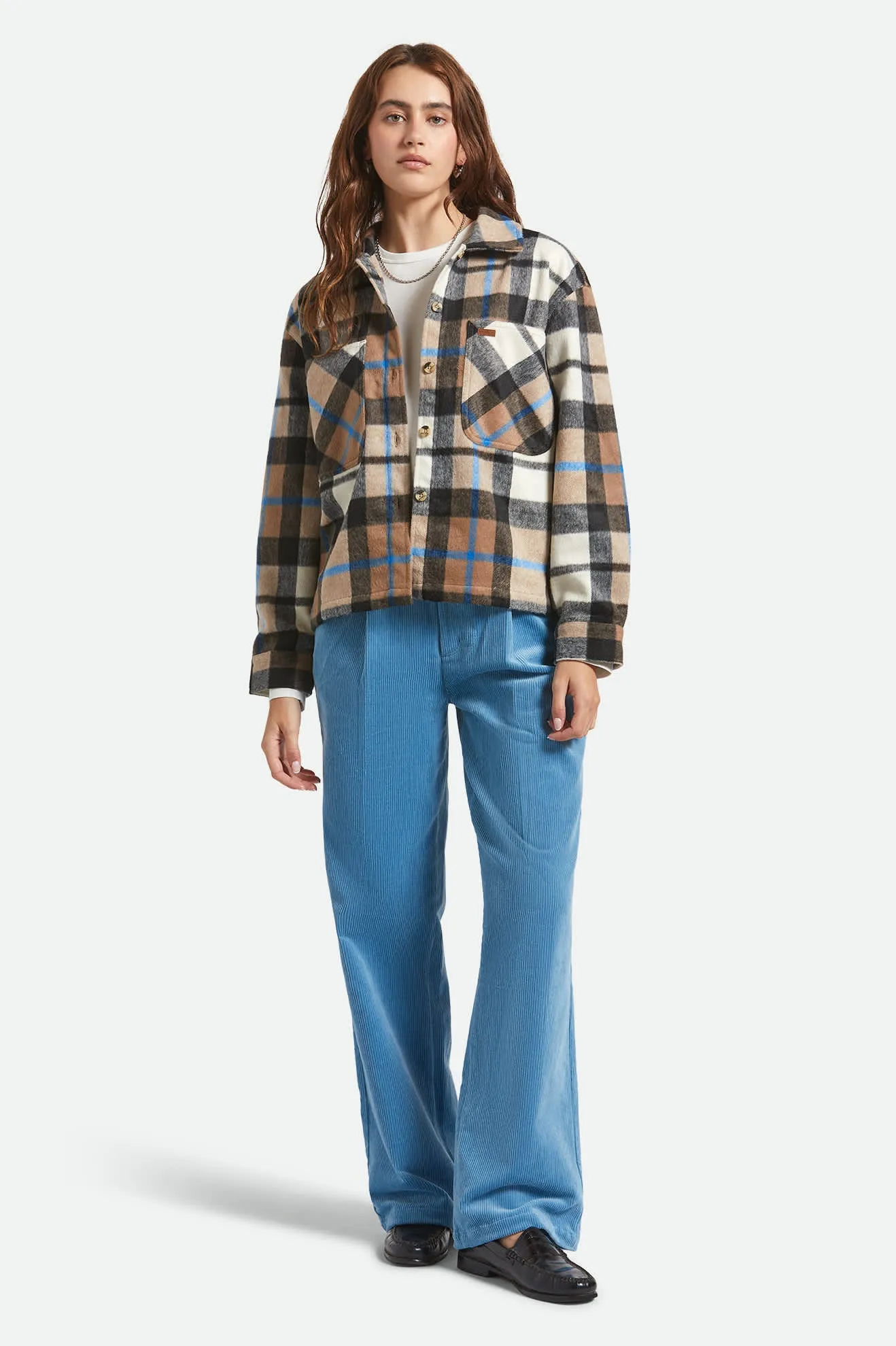 Bowery Women's Soft Brushed Flannel - Washed Black/Sand sold by Brixton product image thumbnail 5