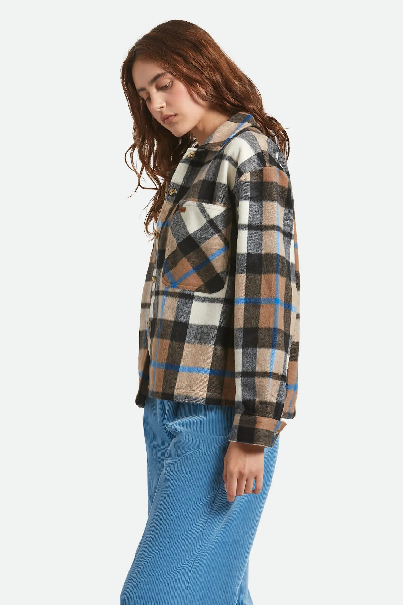 Bowery Women's Soft Brushed Flannel - Washed Black/Sand sold by Brixton product image thumbnail 3