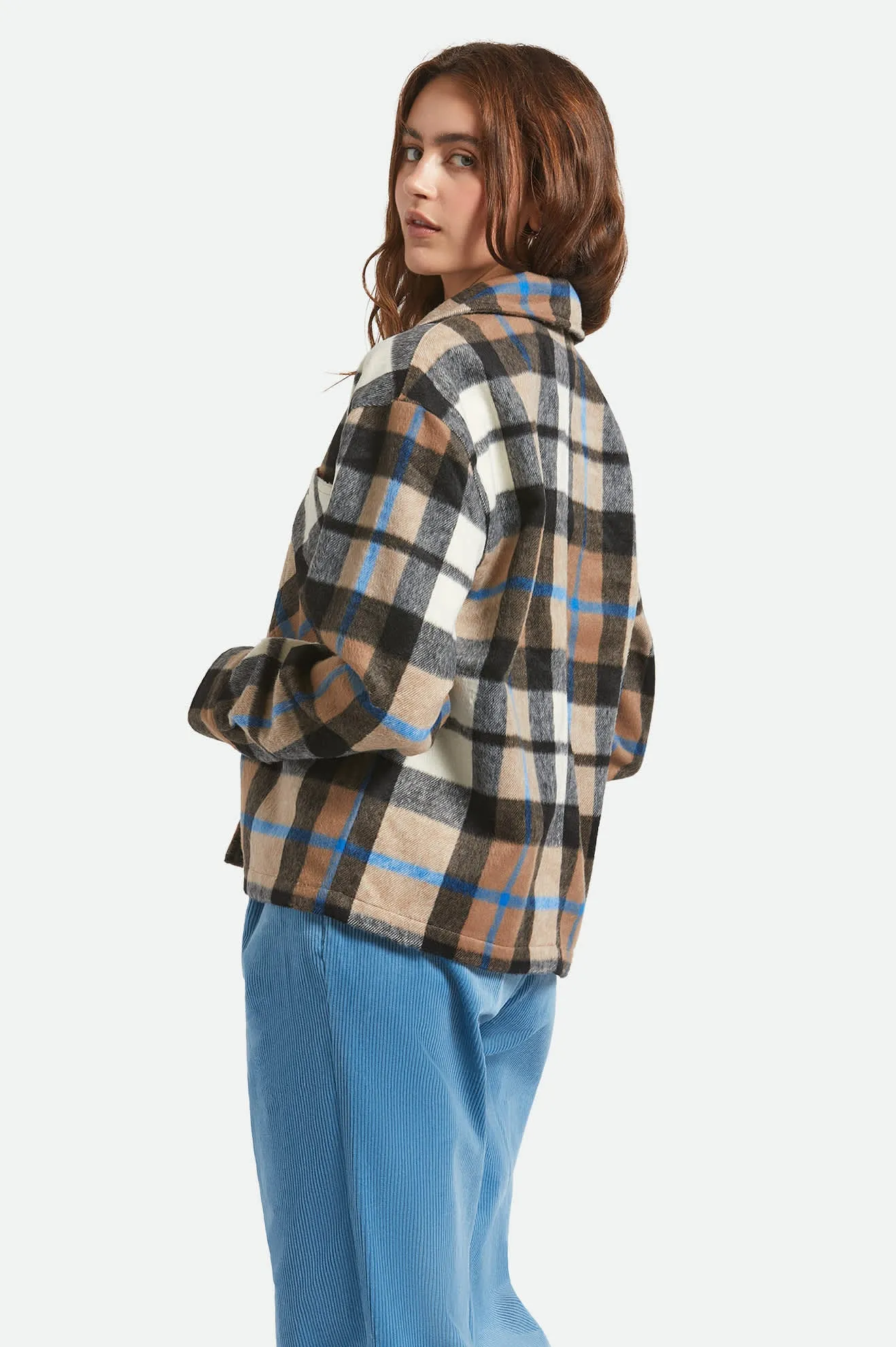 Bowery Women's Soft Brushed Flannel - Washed Black/Sand sold by Brixton product image thumbnail 4