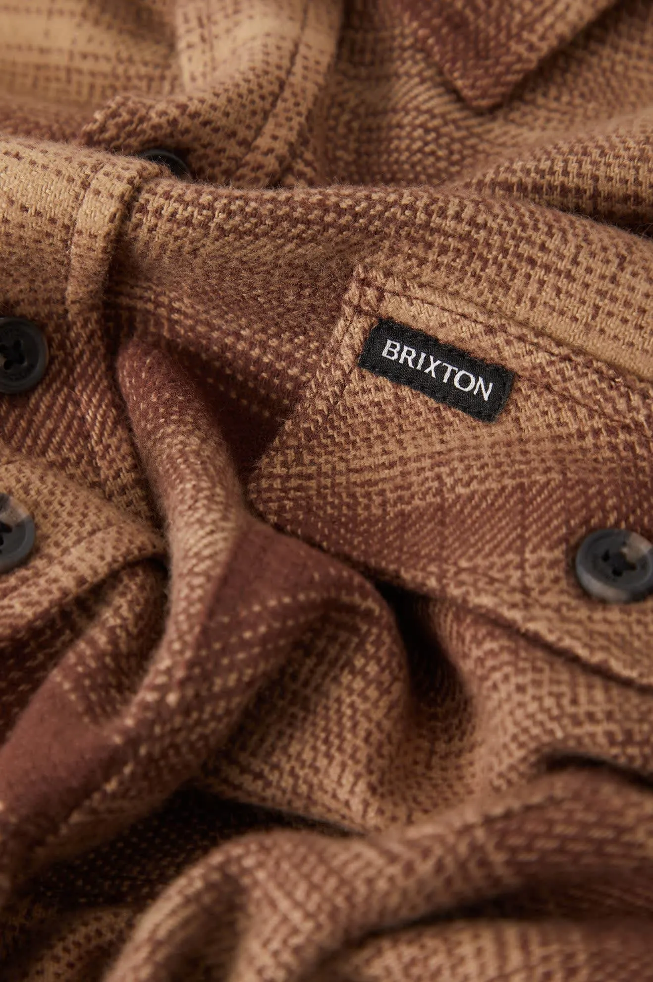 Bowery Flannel - Chocolate/Khaki sold by Brixton product image thumbnail 4