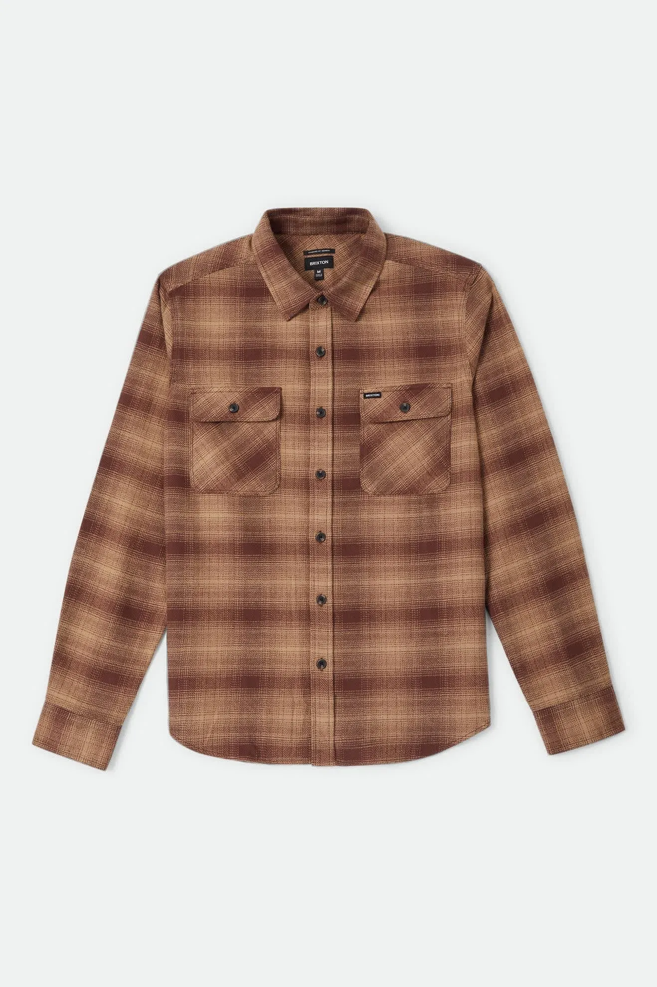 Bowery Flannel - Chocolate/Khaki sold by Brixton