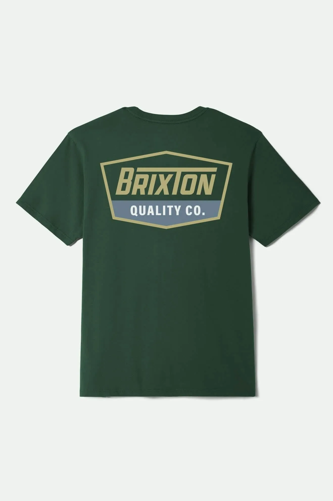 Regal S/S Standard T-Shirt - Forest Green/Curry/Grey Blue sold by Brixton
