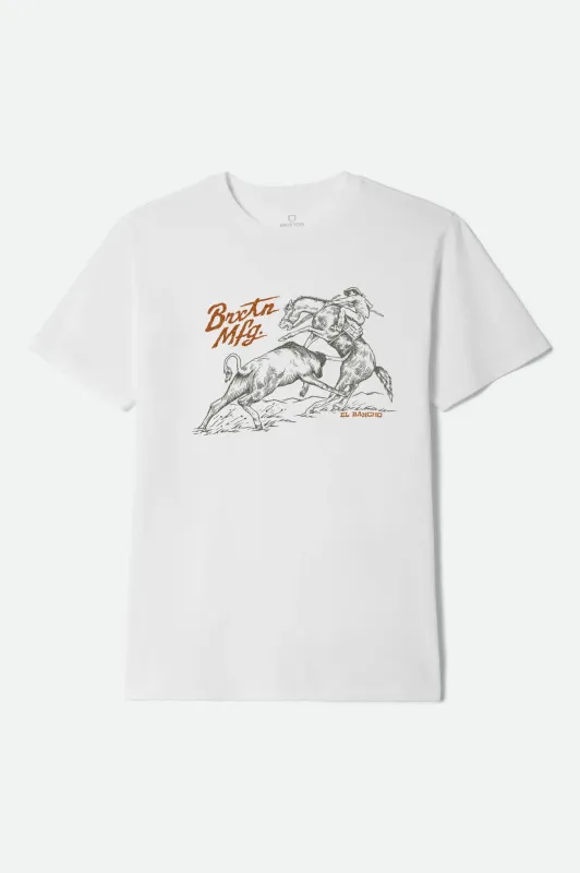 Wellston S/S Tailored T-Shirt - White sold by Brixton