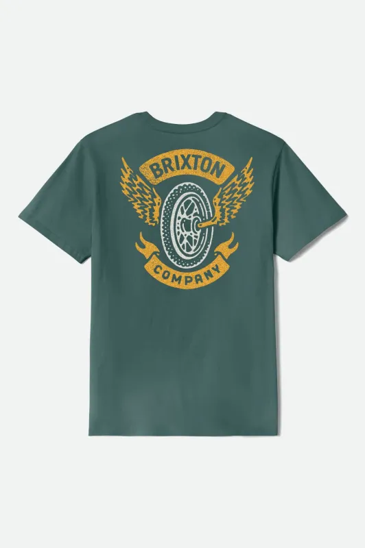 Payson S/S Tailored T-Shirt - Night Sage sold by Brixton