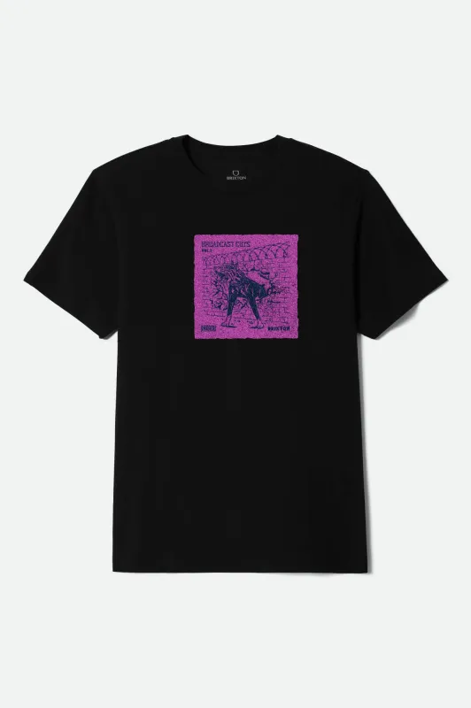 Cuts Heavyweight Relaxed T-Shirt - Black Classic Wash made by Brixton